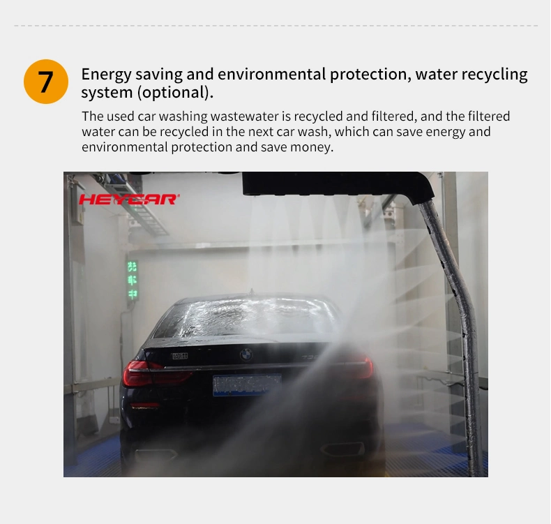 380V Automatic High-Pressure Water Surround Washing, Fan Drying, Non-Contact Car Washing Machine with Water Wax Coating